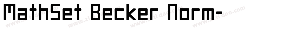 MathSet Becker Norm字体转换